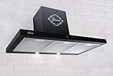 Gurari 462 Luxus Dunstabzugshaube 90 cm in Schwarz, 1000m³/h,Sehr Saugstark, 3 Stufen,TouchControl,Fernbedienung,Wandhaube,Dunstabzug,Abzugshaube, Ablufthaube,Umlufthaube, Premium Mark