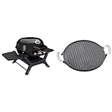 Outdoorchef Elektrogrill mit Deckel „Minichef 420 E“ – Kompaktgrill für saftige Steaks und mehr – Ø 42 cm mit 2.0 kW & Gusseisen Grillplatte 420 – Grill-Wende-Platte – Gasgrill Zubehör – Ø 33