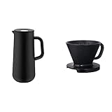 WMF Impulse Thermoskanne 1l, Isolierkanne für Kaffee oder Tee, hält Getränke 24h kalt & warm, schwarz & Impulse Kaffeefilter-Aufsatz für Isolierkanne, für 1-4 Tassen, Porzellan, 11 cm, schw