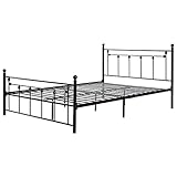 Betten Metallbett 140X200 cm Doppelbett Metall Rahmen Bett Mit Lattenrost für Kinderzimmer Modern Bettrahmen Metallb