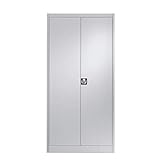 Mauser Stahlschrank mit Flügeltüren - 4 Fachböden, Tiefe 600 mm - lichtg