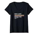 Damen Prince Albert National Park Canada T-Shirt mit V