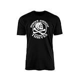 T-Shirt mit Aufschrift 'Honour Amongst Thieves', Sir Francis Drake Action Adventure Game Fortune Treasure Hunter Thief Pirate Skull Museum Nate Flynn Chloe, Geschenk, Schwarz , XL
