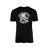 T-Shirt mit Aufschrift 'Honour Amongst Thieves', Sir Francis Drake Action Adventure Game Fortune Treasure Hunter Thief Pirate Skull Museum Nate Flynn Chloe, Geschenk, Schwarz , XL