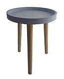 Deko Holz Tisch 36x30 cm - grau - Kleiner Beistelltisch Couchtisch S