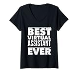 Damen Bester virtueller Assistent aller Zeiten für VAs T-Shirt mit V