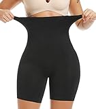 MISS MOLY Damen Figurenformend Miederpants Miederslip Bauch Weg Miederhose Hohe Taille Taillenformer Shapewear mit Bein 4X Stäbchen ShapePants Body Shap