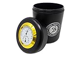 BabesPapes Vorratsdose mit Hygrometer - 180 ml Aufbewahrungsbox mit Deckel und Thermometer und Hygrometer zum Messen der Temperatur und der Feuchtigkeit | Kiffer Zubehör Gewürz Aufbewahrung