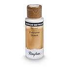 Rayher Hobby 35014617 Extreme Sheen Metallic-Farbe, kaschmir gold, Flasche 59 ml, Acrylfarbe metallic, patentierte Rezep