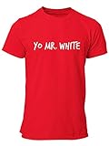 clothinx Herren T-Shirt Yo Mr. White Rot/Schwarz Größe XXL