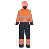 Portwest s485ONRM Warnschutz-Kontrastoverall, gefüttert, normale Passform, Größe M, orange/marineb