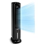 Klarstein Polar Tower Smart 4-in-1 Luftkühler, Luftkühler Ventilator Luftbefeuchter Ionisator, WiFi: App-Steuerung, 85 W, 3.306 m³/h, 4 Windstärken, 3 Modi, Timer, Tank: 7 liter/Top Filling, schw