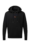 strongAnt Herren Hoodie Kapuzenpullover mit Bauchtasche Sweatshirt Pullover Sweatjacke Langarm Black-Größe S