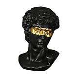 David Statue Harz Skulpturen Statuen, Büro Bücherregal Dekor, Porträt Skulptur Harz Handwerk Wohnkultur Geschenk für Freunde, Weiß/Schwarz, 10146