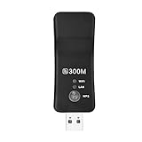Tosuny Mini WiFi Range Extender, 300M Hochgeschwindigkeit USB WLAN Repeater, Booster Signalverstärker für Smart-TV, Laptop, Handy, Tablet (schwarz)