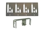 Kirschner Metallbau Spießhalter Steckerlfisch Grillaufsatz Fisch Halter Fischgrill VA Holzkohlegrill Gasgrill (Set 7 Klemmhalter Feuerschale (4-Fische))