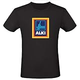 Shirt-Panda Herren T-Shirt · Alki · Unisex Funshirt · Party Tshirt · Feier Outfit · Saufen Shirt · Statement Fun Spruch · 100% Baumwolle · Mallorca Spaß · Schwarz M