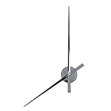 Design WANDUHR GROßE Zeiger | Ø 90 cm, Aluminium | Wanddeko, Uhrwerk, große Uhr | Farbe: schw