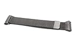 vhbw Ersatz Armband kompatibel mit Fitbit Ionic Fitnessuhr, Smartwatch - 23,5 cm Edelstahl schwarz Mag