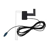 DAB-Auto-Antennen-Set, Fakra-Stecker, AM/FM-Radio, 3 m, Verlängerungsdraht, Glashalterung, kompatibel mit VW RNS 310 315 RCD 510 310