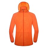 IQYU Damen Ultraleichte Regendichte Windjacke Outdoor Langarm Kapuzen Reit Windjacke Herren Sonnenschutz Lässige Winddichte Jack