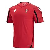 Macron Herren Welsh Rugby 2021/22, rotes Staff Training T-Shirt, blau, M