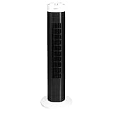 Amazon Basics – Tragbarer Turmventilator mit Timer, 3 Geschwindigkeitsstufen, oszillierend, 45 W