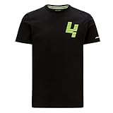 2021 Mclaren F1 Lando Norris #3 Herren T-Shirt Glitch Black LN4 Logo, Schwarz , Mens (XXL) Chest 112-120
