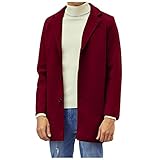 Zweireihig Revers Regular Fit Blazer Kurzmantel Herren Winter Wollmantel Slim Fit Lange Jacke Schwarz Grau Braun Business Mantel Modern Mode Dufflecoat Überzieher Schlank Lange Windbreaker Jack