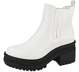 Damenstiefel, mit Zwickel, weiß, 37 EU