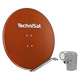 TechniSat SATMAN 850 Plus – Satellitenschüssel für 4 Teilnehmer (85 cm Sat Komplettanlage, Spiegel mit Masthalterung und UNYSAT Universal-Quattro-Switch LNB im Wetterschutz-Gehäuse)