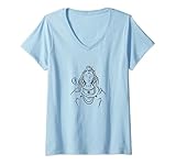 Damen Bholenath, Lord Shiva, Mahadev, Shiv, Neelkanth, Shankar, T-Shirt mit V