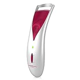 TOUCHBeauty Beheizbare Wimpernzange Elektrische,Beheizte Wimpernzange Schmerzfreie Sofortig Professionelles Schminkwerkzeug mit Intelligenten Silikon-Heizkissen TB-1013AN(Rot)