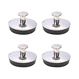 Waschbeckenstöpsel aus Gummi, 35 mm, mit Ring, für Badewanne, Küche, Badezimmer, 4 Stück