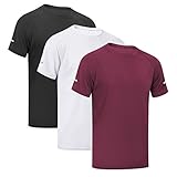 MEETYOO Sportshirt Herren, Laufshirt Kurzarm T Shirts Männer Funktionsshirt Atmungsaktiv Fitnessshirt für Running Jogging Gy