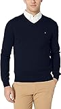 Tommy Hilfiger Herren Sweater with V Neck Pullover, Masters Navy, XX-Larg