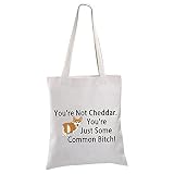 BLUPARK Brooklyn 99 Holt Corgi Nine Gift You're Not Cheddar Canvas Tote Bag Geschenk für Fans, You're Not Cheddar, M