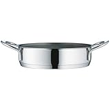 WMF Mini Servier-/ Bratpfanne beschichtet, klein 18 cm, Cromargan Edelstahl poliert, Induktion, stapelbar, ideal für kleine Portionen oder Sing