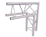 Alu System Trussing AST, Traverse 3 Punkt, Deko Truss, 2 Wege Eck 90°, Spitzen Auß