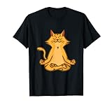 Cat Yoga T shirt Namaste Spiritual Meditation Chakra T-S