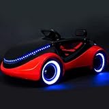 DYB 12V Kinder Elektroauto mit LED-Lichter Musik Eltern Fernbedienung Kind Motorisierte Kinderwagen Auto Kinder Allrad Kann Sitzen Spielzeugauto (Farbe : Orange)