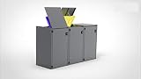 Reinkedesign Mülltonnenbox Boxxi mit Pultdach aus verzinktem Stahl in Anthrazit RAL 7016 als Bausatz (3X 240l)