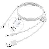 Aux-Kabel für USB C im Auto, 2 in 1 Lade-Aux-Kabel für das Auto, Audio Stereo Cable Car Lautsprecher, Android auf 3,5 mm Kopfhöreranschluss Kompatibel mit Samsung/Xiaomi/Oppo/Huawei/Oneplus/Goog