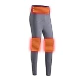 Fanxing Thermohose Damen Zone 3 Wärme- und Wärme-Bodenhose einfarbige Stretch-Heizhose Thermohose Sweatpant Fleecefutter Slim Leggings Hose Dicke Langhose Verdicken Warme Winter Legging