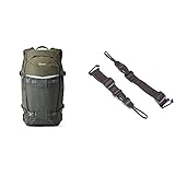 Lowepro Flipside 350 AW Rucksack, Fotorucksack für DSLR-Kameras und mehrere Objektive, Fotorucksack für Tablets, Kamerazubehör, Stativ, Farbe grau & OP/TECH Reporter/Rucksack-Verbindungssy