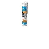 Knauf 657482 Naturstein-Silicon – Hochleistungs, Stein-Silikon zum Abdichten, ideal geeignet für das Verfugen von Marmor und Granit, 300-ml, Anthrazit, 300