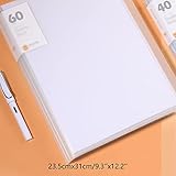 WQXD Multifunktions Portable A4-Ordner, 80 Taschen Großer Kapazität Transparenter, erweiterbarer Ordner-Organizer, zum Speichern von Daten, Quittungen, Testpapier (Color : Set, Größe : 40 Pockets)