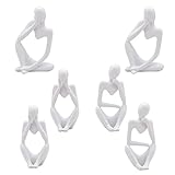 Gazechimp 6pcs Denker Skulptur Charaktere Figurine Regal Statuen Dekor O