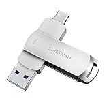 USB Stick 64GB Flash Laufwerk Memory Stick 2in1 USB 3.0 Type C-Speicherstick OTG Photo Stick Externer Speicher für USB-C Smartphones Tablets Neue MacBook Laptops Computer AZTY 64G S