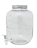 DRULINE 4L Getränkespender Dispenser Zaphahn Transparent 15 cm x 15 cm x 26